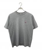 stussyステューシー）の古着「ワンポイントクラウン刺繍Tシャツ」｜グレー