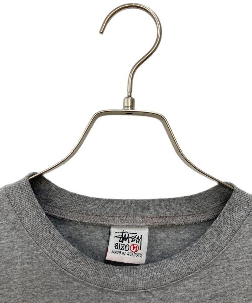 stussy（ステューシー）stussy (ステューシー) ワンポイントクラウン刺繍Tシャツ グレー サイズ:Mの古着・服飾アイテム