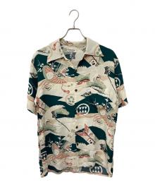 SUNSEA×MUSA-SHIYA SHOTEN（サンシー×ムサシヤショウテン）の古着「アロハシャツ」｜ホワイト×グリーン