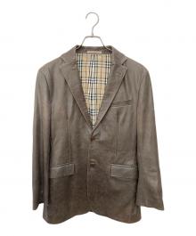 BURBERRY BLACK LABEL（バーバリーブラックレーベル）の古着「シープレザージャケット」｜ベージュ