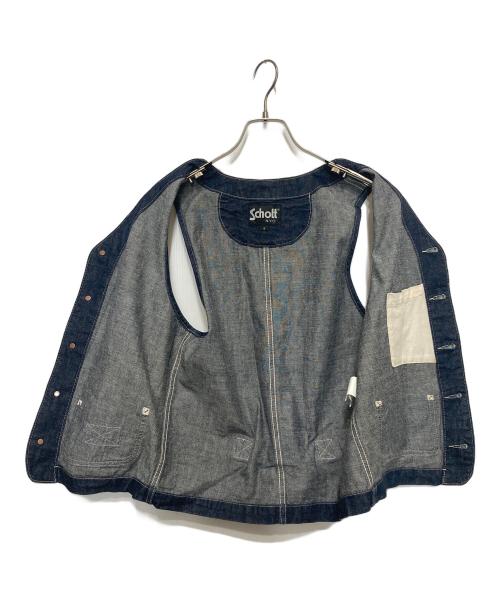 Schott（ショット）Schott (ショット) OLD DENIM WORK VEST インディゴ サイズ:Sの古着・服飾アイテム