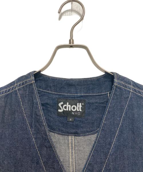 Schott（ショット）Schott (ショット) OLD DENIM WORK VEST インディゴ サイズ:Sの古着・服飾アイテム