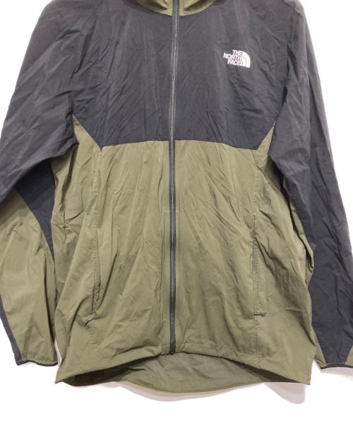 THE NORTH FACE（ザ ノース フェイス）THE NORTH FACE (ザ ノース フェイス) Anytime Wind Hoodie　エニタイム ウィンド フーディー グリーン×ブラック サイズ:Mの古着・服飾アイテム