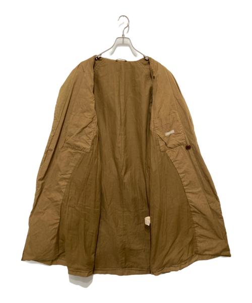 confect（コンフェクト）CONFECT (コンフェクト) スーピマコットンダブルブレストチェスターコート ブラウン サイズ:3の古着・服飾アイテム