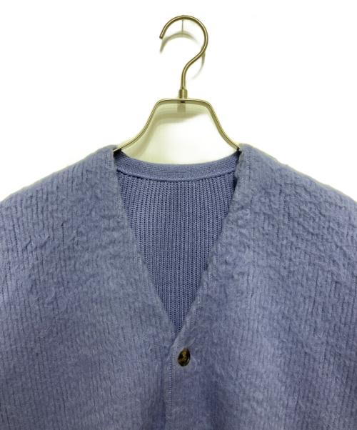 crepuscule（クレプスキュール）crepuscule (クレプスキュール) アクリルVネックカーディガン パープル サイズ:FREEの古着・服飾アイテム