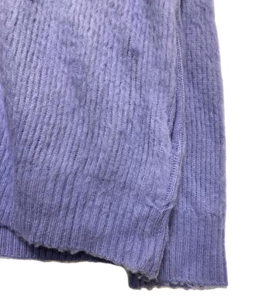 crepuscule（クレプスキュール）crepuscule (クレプスキュール) アクリルVネックカーディガン パープル サイズ:FREEの古着・服飾アイテム