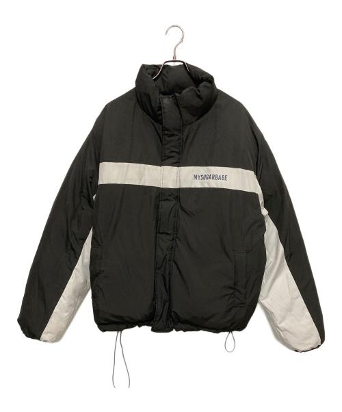 My Sugar Babe（マイシュガーベイブ）My Sugar Babe (マイシュガーベイブ) reversible puffy jacket　リバーシブル パフィー ジャケット ブラック サイズ:Lの古着・服飾アイテム