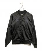 stussyステューシー）の古着「Palm Tree Bomber Jacket」｜ブラック