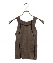 TODAYFUL（トゥデイフル）の古着「"Mix Knit Tanktop"」｜ブラウン