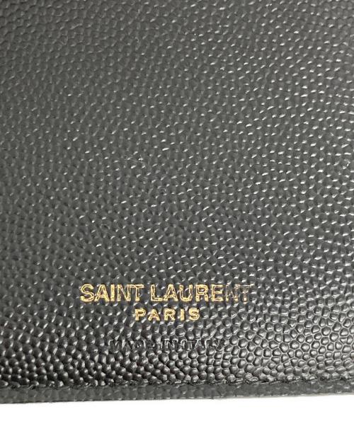 Saint Laurent Paris（サンローランパリ）Saint Laurent Paris (サンローランパリ) モノグラム・サンローラン コンパクト スリーフォールド ウォレット ブラック サイズ:表記なしの古着・服飾アイテム