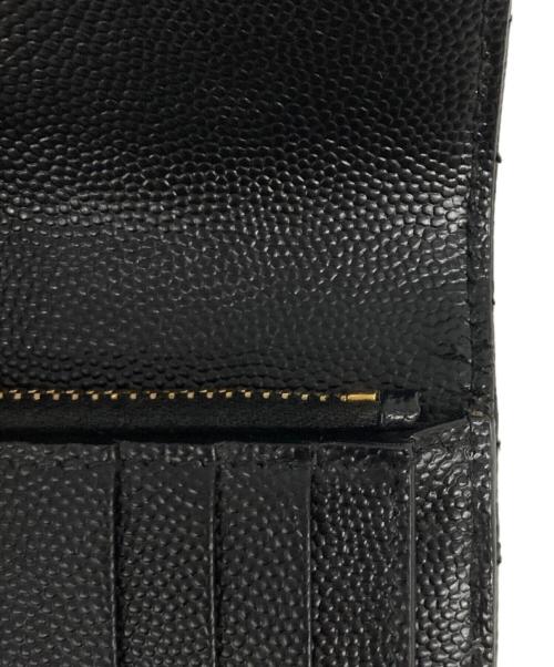 Saint Laurent Paris（サンローランパリ）Saint Laurent Paris (サンローランパリ) モノグラム・サンローラン コンパクト スリーフォールド ウォレット ブラック サイズ:表記なしの古着・服飾アイテム