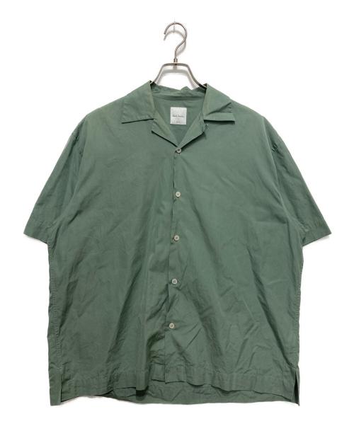 PAUL SMITH（ポールスミス）Paul Smith (ポールスミス) ソリッドカラー オーバーシルエット 半袖シャツ グリーン サイズ:MEDIUMの古着・服飾アイテム