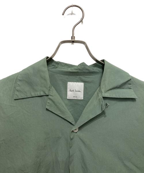 PAUL SMITH（ポールスミス）Paul Smith (ポールスミス) ソリッドカラー オーバーシルエット 半袖シャツ グリーン サイズ:MEDIUMの古着・服飾アイテム