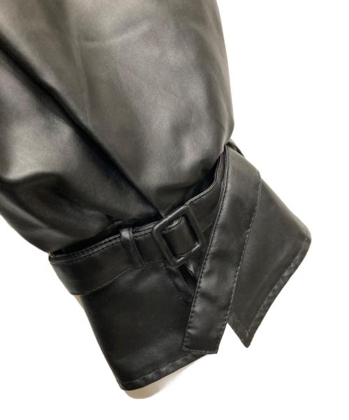 melt the lady（メルトザレディ）MELT THE LADY (メルトザレディ) フェイクレザーシングルトレンチコート ブラック サイズ:Fの古着・服飾アイテム