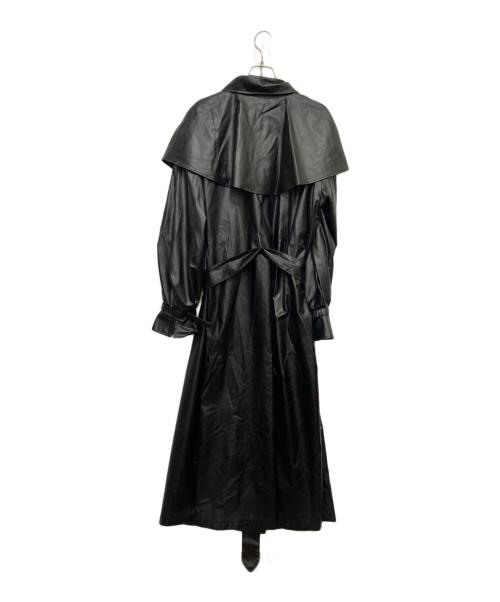 melt the lady（メルトザレディ）MELT THE LADY (メルトザレディ) フェイクレザーシングルトレンチコート ブラック サイズ:Fの古着・服飾アイテム
