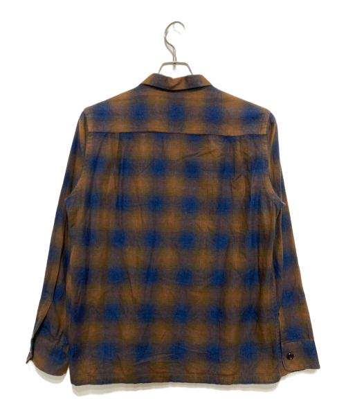 TOWN CRAFT（タウンクラフト）TOWN CRAFT (タウンクラフト) オンブレチェックシャツ ネイビー×ブラウン サイズ:M（38-40）の古着・服飾アイテム