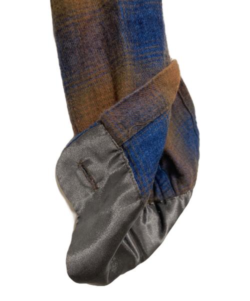 TOWN CRAFT（タウンクラフト）TOWN CRAFT (タウンクラフト) オンブレチェックシャツ ネイビー×ブラウン サイズ:M（38-40）の古着・服飾アイテム