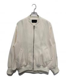 mizuiro-ind（ミズイロインド）の古着「ジャガード ジップブルゾン」｜ホワイト