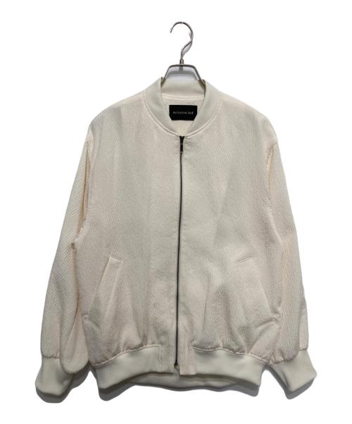 mizuiro-ind（ミズイロインド）mizuiro-ind (ミズイロインド) ジャガード ジップブルゾン ホワイト サイズ:表記なしの古着・服飾アイテム