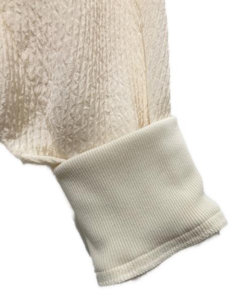 mizuiro-ind（ミズイロインド）mizuiro-ind (ミズイロインド) ジャガード ジップブルゾン ホワイト サイズ:表記なしの古着・服飾アイテム