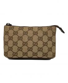 GUCCI（グッチ）の古着「GG柄アクサセリーポーチ」｜ベージュ