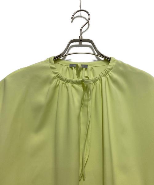 theory luxe（セオリーリュクス）theory luxe (セオリーリュクス) Marvine Nolia ボウタイブラウス グリーン サイズ:32の古着・服飾アイテム