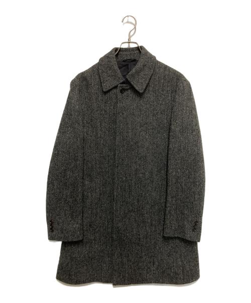 KEN COLLECTION（ケン コレクション）KEN COLLECTION (ケン コレクション) ヘリンボーンステンカラーコート グレー サイズ:Mの古着・服飾アイテム