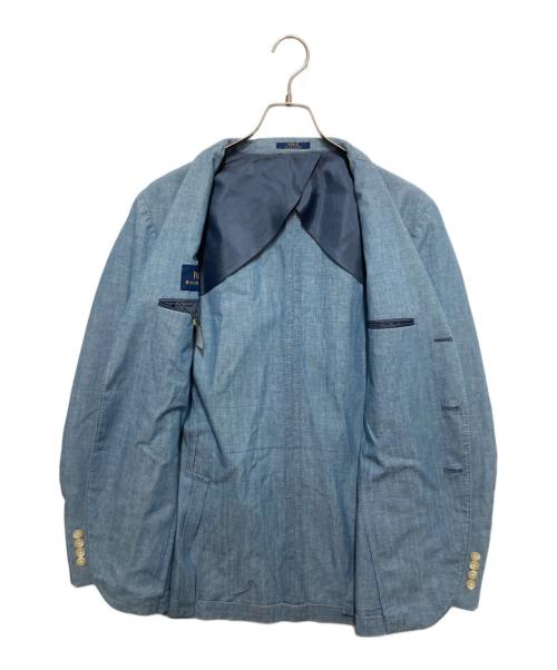 POLO RALPH LAUREN（ポロ・ラルフローレン）POLO RALPH LAUREN (ポロ・ラルフローレン) コトンシャンブレーテーラードジャケット ネイビー サイズ:38の古着・服飾アイテム