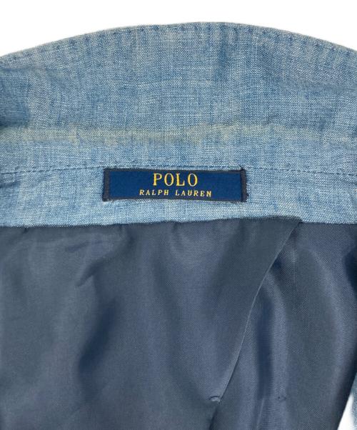 POLO RALPH LAUREN（ポロ・ラルフローレン）POLO RALPH LAUREN (ポロ・ラルフローレン) コトンシャンブレーテーラードジャケット ネイビー サイズ:38の古着・服飾アイテム