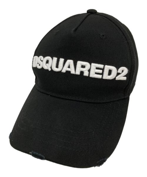 DSQUARED2（ディースクエアード）DSQUARED2 (ディースクエアード) ロゴ キャップ ブラックの古着・服飾アイテム