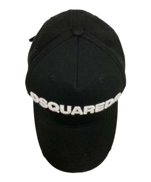 DSQUARED2（ディースクエアード）DSQUARED2 (ディースクエアード) ロゴ キャップ ブラックの古着・服飾アイテム