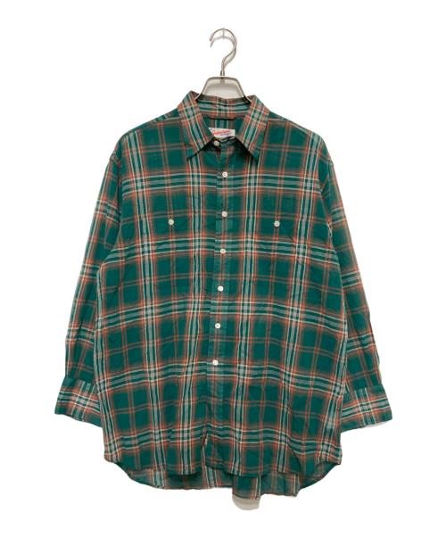 Spick and Span（スピック＆スパン）Spick and Span (スピック＆スパン) コットンボイルチェックルーズシャツ グリーン サイズ:不明の古着・服飾アイテム