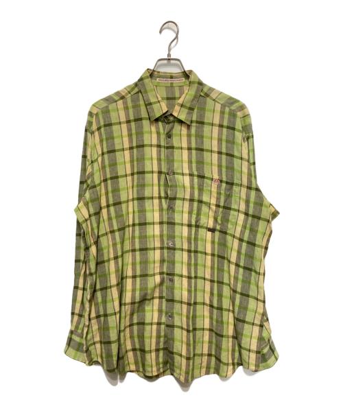 PAPAS（パパス）PAPAS (パパス) リネンシャツ グリーン サイズ:48の古着・服飾アイテム