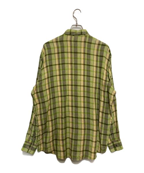 PAPAS（パパス）PAPAS (パパス) リネンシャツ グリーン サイズ:48の古着・服飾アイテム