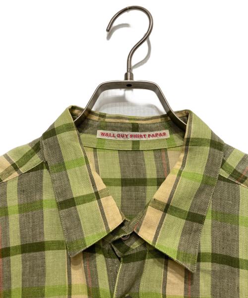 PAPAS（パパス）PAPAS (パパス) リネンシャツ グリーン サイズ:48の古着・服飾アイテム