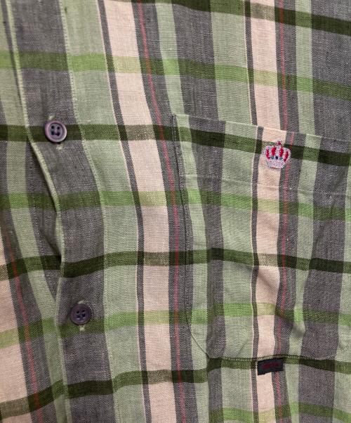 PAPAS（パパス）PAPAS (パパス) リネンシャツ グリーン サイズ:48の古着・服飾アイテム