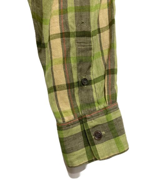 PAPAS（パパス）PAPAS (パパス) リネンシャツ グリーン サイズ:48の古着・服飾アイテム