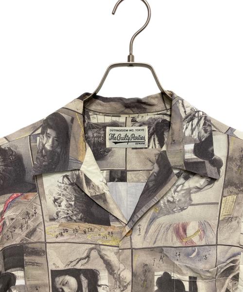 WACKO MARIA（ワコマリア）WACKO MARIA (ワコマリア) 総柄オープンカラーシャツ ベージュ サイズ:Lの古着・服飾アイテム