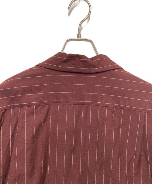 WACKO MARIA（ワコマリア）WACKO MARIA (ワコマリア) ウールストライプオープンカラーシャツ ボルドー サイズ:Lの古着・服飾アイテム