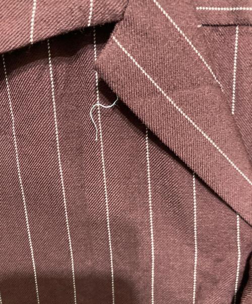 WACKO MARIA（ワコマリア）WACKO MARIA (ワコマリア) ウールストライプオープンカラーシャツ ボルドー サイズ:Lの古着・服飾アイテム