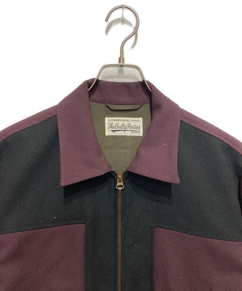 WACKO MARIA（ワコマリア）WACKO MARIA (ワコマリア) TWO TONE スポーツジャケット ブラック×パープル サイズ:Lの古着・服飾アイテム