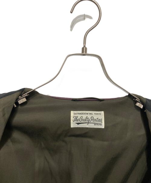 WACKO MARIA（ワコマリア）WACKO MARIA (ワコマリア) TWO TONE スポーツジャケット ブラック×パープル サイズ:Lの古着・服飾アイテム