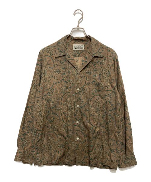 WACKO MARIA（ワコマリア）WACKO MARIA (ワコマリア) ペイズリーオープンカラーシャツ ブラウン サイズ:Lの古着・服飾アイテム