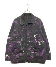 Needles（ニードルズ）の古着「"D.N. Coverall - 10oz Denim / Paint"　D.N.カバオール − テンオンス デニム / ペイント」｜ブラック