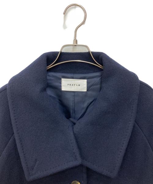 FRAY ID（フレイ アイディー）FRAY ID (フレイ アイディー) バルマカンロングコート ネイビーの古着・服飾アイテム