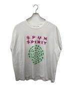 spun spiritスパンスピリットクロージング）の古着「プリントTシャツ」｜ホワイト