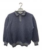 Christian Dior MONSIEURクリスチャンディオールムッシュ）の古着「ニットポロシャツ」｜グレー×ネイビー