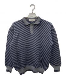 Christian Dior MONSIEUR（クリスチャンディオールムッシュ）の古着「ニットポロシャツ」｜グレー×ネイビー