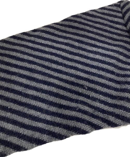 Christian Dior MONSIEUR（クリスチャンディオールムッシュ）Christian Dior MONSIEUR (クリスチャンディオールムッシュ) ニットポロシャツ グレー×ネイビー サイズ:Ⅼの古着・服飾アイテム