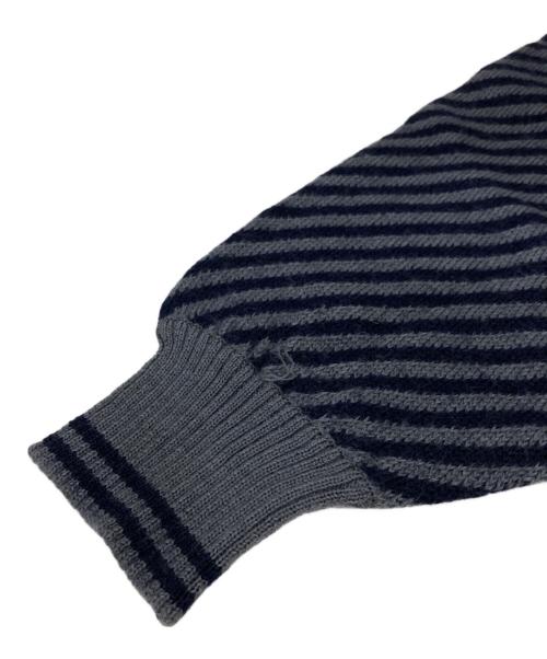 Christian Dior MONSIEUR（クリスチャンディオールムッシュ）Christian Dior MONSIEUR (クリスチャンディオールムッシュ) ニットポロシャツ グレー×ネイビー サイズ:Ⅼの古着・服飾アイテム